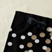 glazen witte stippen champagne Gold confetti Strandlaken (In situ)