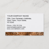 Glazen witte streep visitekaartje met koper (Achterkant)