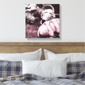 glazen zomersappelpitten canvas afdruk (Insitu (Slaapkamer))