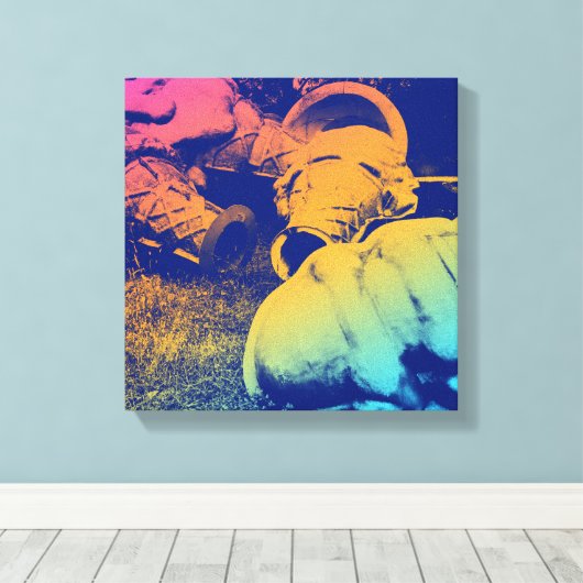 glazen zomersappelpitten canvas afdruk (Insitu (Houten vloer))