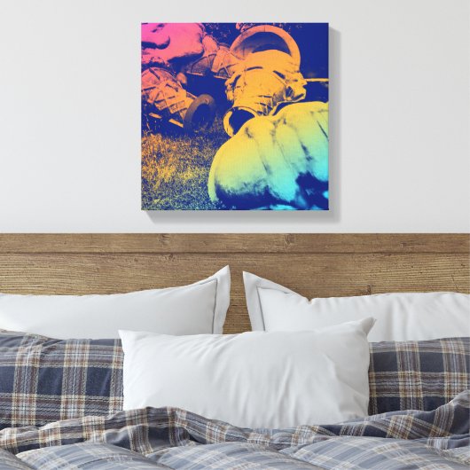 glazen zomersappelpitten canvas afdruk (Insitu (Slaapkamer))