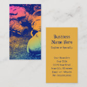 glazen zomersappelpitten visitekaartje (Voorkant / Achterkant)