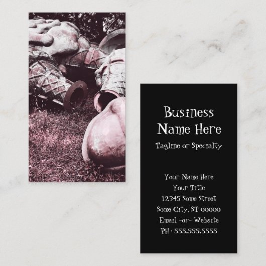 glazen zomersappelpitten visitekaartje (Voorkant / Achterkant)