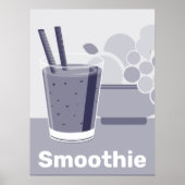 Glazen Zwart, Wit, Blauw Keuken Muur Kunst - Poste Poster (Voorkant)