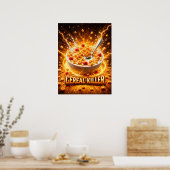 Glazende Graan Kom Schaalt Kunst Poster (Keuken)