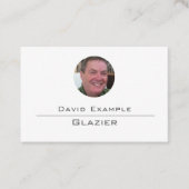 Glazenmaker met foto van houder visitekaartje (Voorkant)