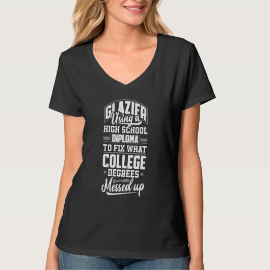 Glazenmaker Raam Pasvormer Pun 1 T-shirt (Voorkant)