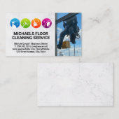 glazenwasser | Pictogram schoonmaakservices Visitekaartje (Voorkant / Achterkant)