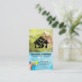 glazenwasser | Pictogrammen voor thuiszorg Visitekaartje (Staand voorkant)