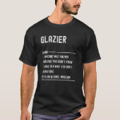 Glazier Definition Shirten Funny Job Title T-shirt (Voorkant)