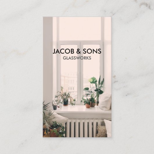 Glazier Glazing Glazen Visitekaartje (Voorkant)