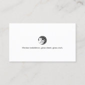Glazier Glazing Glazen Visitekaartje (Achterkant)