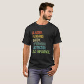 Glazier Husband Daddy Superhero Protector DAD T-shirt (Voorkant volledig)