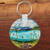 Glazier meer onder de bergen sleutelhanger (Voorkant)