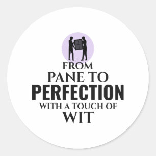 Glazier Raamglas Fitting Fitter Glaswerk Ronde Sticker