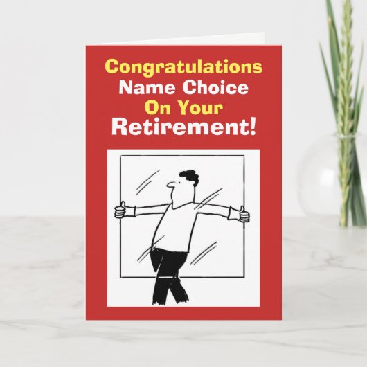 Glazier Retirement Kaart (Voorkant)