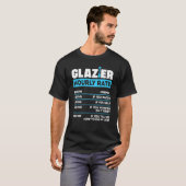 Glazier Window Fitter Glazier Hourly Rate T-shirt (Voorkant volledig)