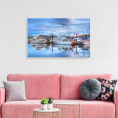 Glazige boten canvas afdruk (Insitu (Woonkamer))