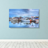 Glazige boten canvas afdruk (Insitu (Houten vloer))