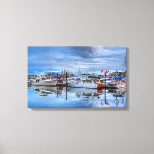 Glazige boten canvas afdruk (Voorkant)