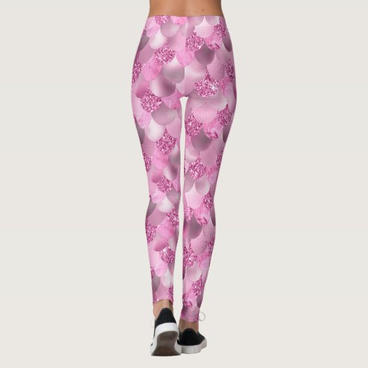 glazige handdoeken van Pinks & Purples Mermaid Leggings (Achterkant)