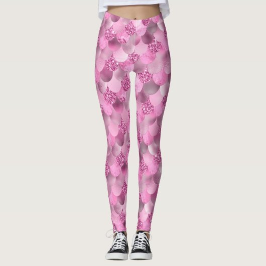 glazige handdoeken van Pinks & Purples Mermaid Leggings (Voorkant)