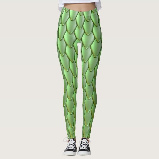 Glazing Dragon schaal patroon Leggings (Voorkant)