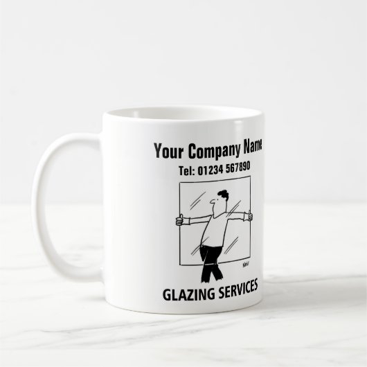 Glazing Services Glass Cutting Windows Cartoon Mok (Links)