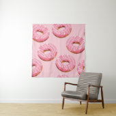Glazuur Donuts Naadloos Achtergrond Wandkleed (In situ)