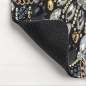 glazuur kunst deco zwarte goudmahemaan muismat (Hoek)