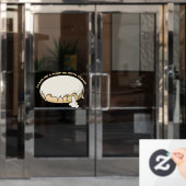 Glazuur Me & Pomp Me Met Crème Donut Raamsticker (Kantoordeur)