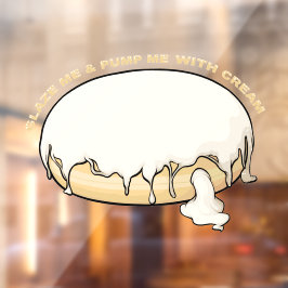 Glazuur Me & Pomp Me Met Crème Donut Raamsticker