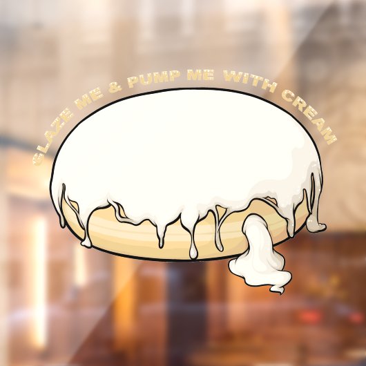 Glazuur Me & Pomp Me Met Crème Donut Raamsticker (Vel 2)
