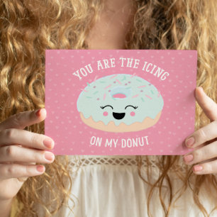 Glazuur Op Mijn Donut Grappige Valentijnsdag Feestdagenkaart
