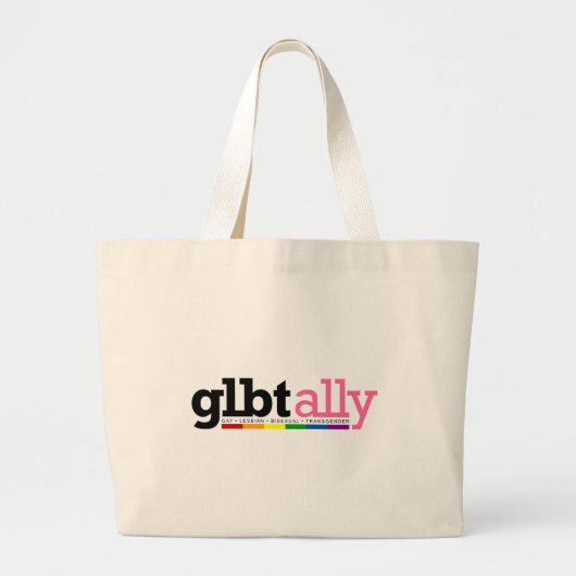 GLBT Ally Bag Grote Tote Bag (Voorkant)