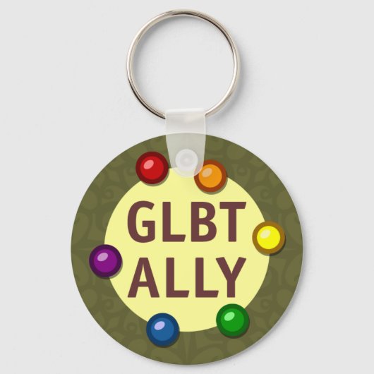 GLBT Ally Baubles Sleutelhanger (Voorkant)