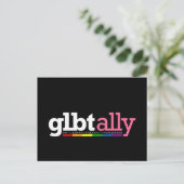 GLBT Ally Black Briefkaart (Staand voorkant)