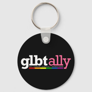 GLBT Ally Black Sleutelhanger