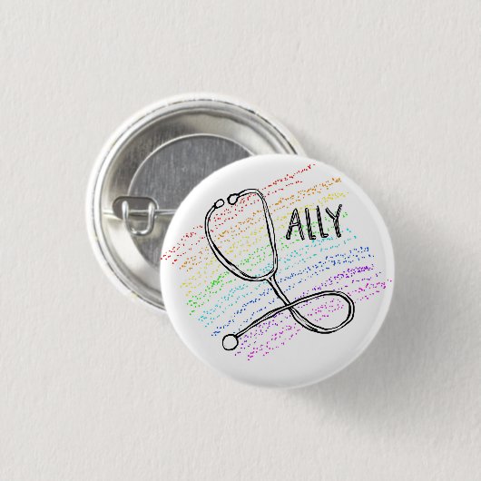 GLBT Ally Medicine pin Ronde Button 3,2 Cm (Voorkant /achterkant)