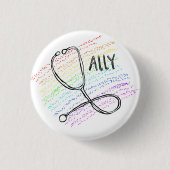 GLBT Ally Medicine pin Ronde Button 3,2 Cm (Voorkant)