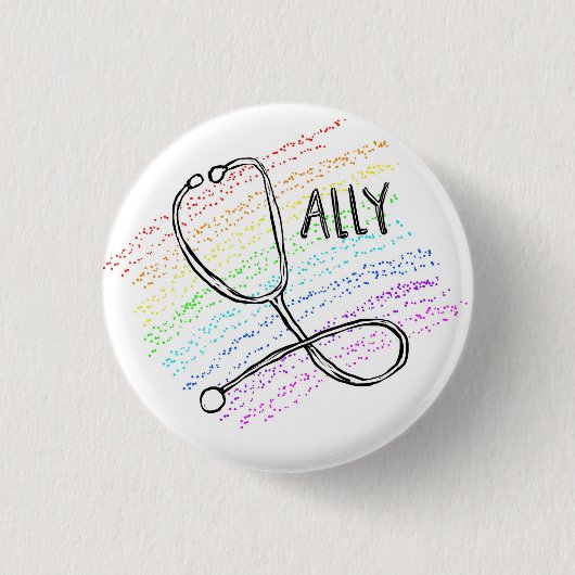 GLBT Ally Medicine pin Ronde Button 3,2 Cm (Voorkant)