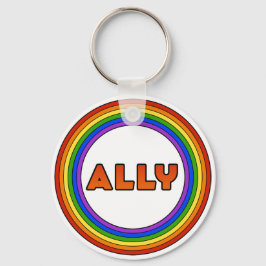 GLBT Ally Sleutelhanger (Button stijl)