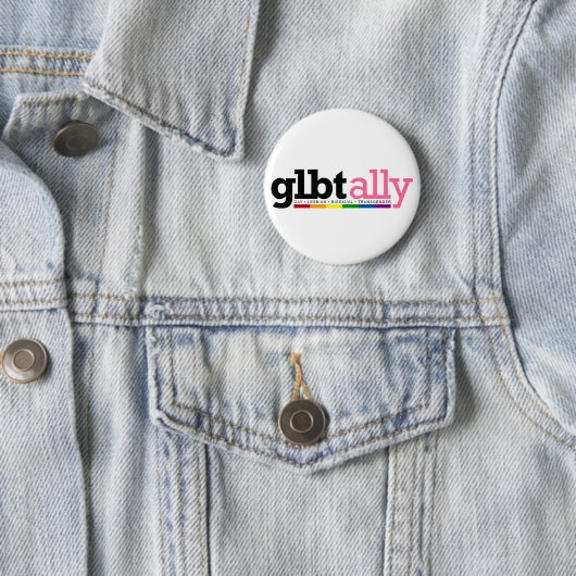 GLBT Ally White Button (In situ)