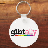 GLBT Ally White Sleutelhanger (Voorkant)