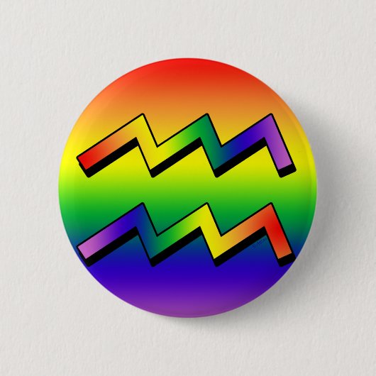 GLBT Aquarius w Ronde Button 5,7 Cm (Voorkant)