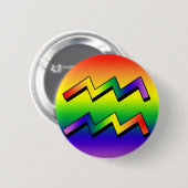GLBT Aquarius w Ronde Button 5,7 Cm (Voorkant /achterkant)