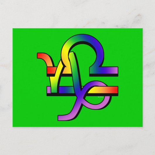 GLBT Capricorn & Libra Briefkaart (Voorkant)