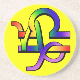 GLBT Capricorn & Libra Zandsteen Onderzetter