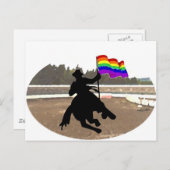 GLBT Cowboy Pride Briefkaart (Voorkant / Achterkant)