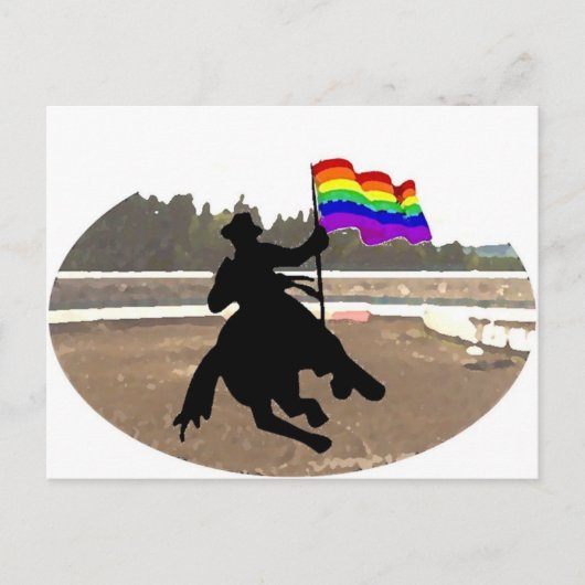 GLBT Cowboy Pride Briefkaart (Voorkant)